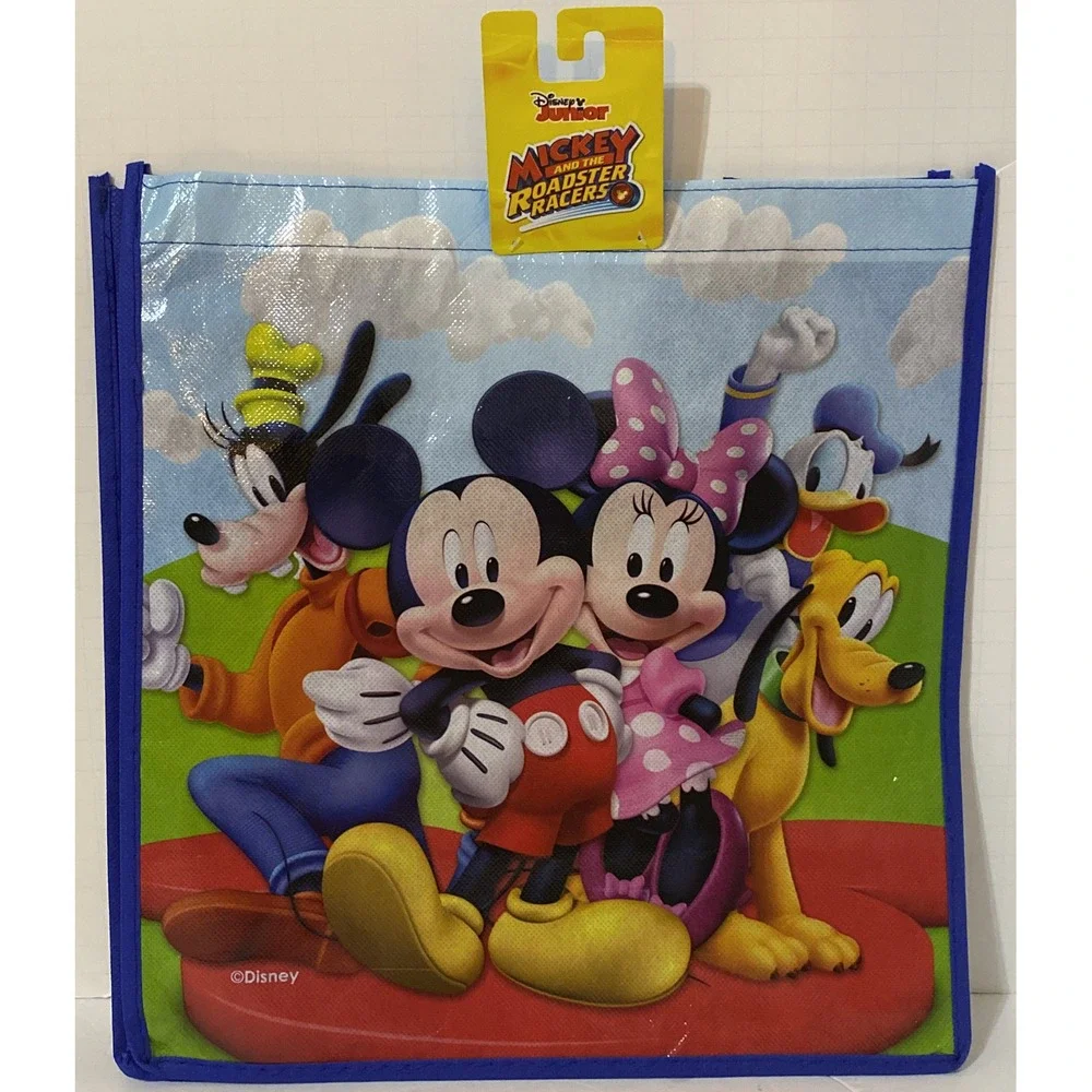 Disney Mickey & Minnie Mouse Donald Reusable TREAT BAG Grocery Shopping Tote A32